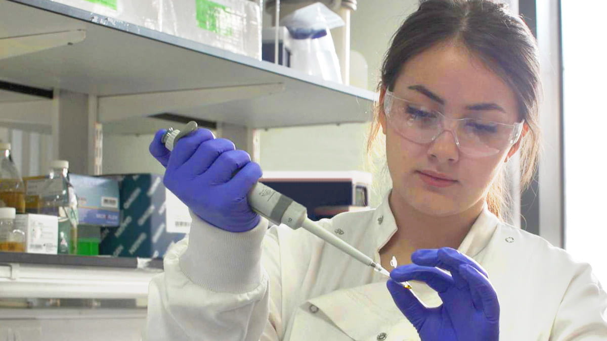 Everyday PCR simplified, Female scientist prepares a sample